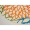 Homeroots 5 ft. Round Orange Floral Outdoor Area Rug 384639 - alternate 9